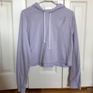 Lavender Cropped Hoodie